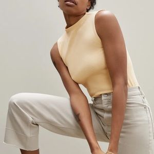 The Pima Micro-Rib Funnel-Neck Tank NWOT